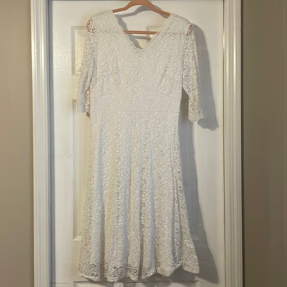White lace dress Size L